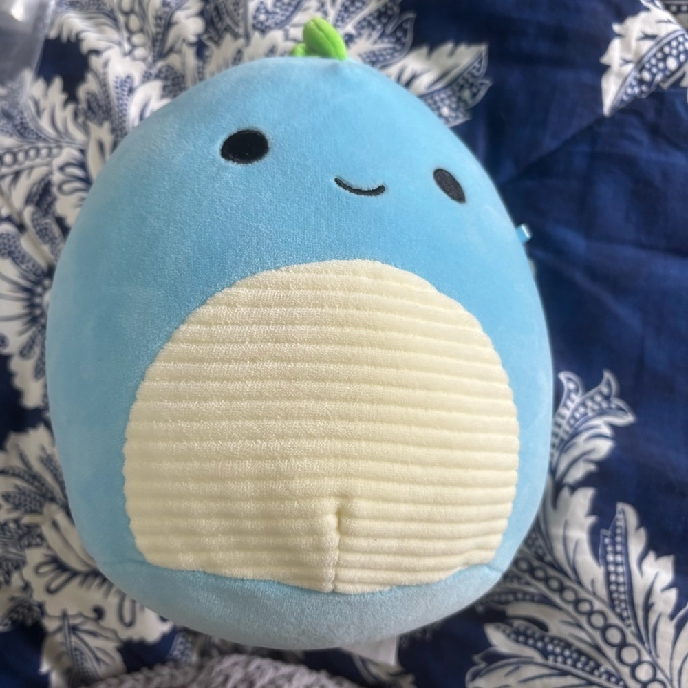 Squishmallow 2/$25 Rashad the Blue and Cream Dinosaur 7”